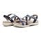 Earth Sterling Arch-Support Cushioned Strappy Women's Flat Sandal - Blue Multi Leather - 7