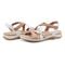 Earth Sterling Arch-Support Cushioned Strappy Women's Flat Sandal - Light Natural - 7