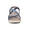 Earth Sterling Arch-Support Cushioned Strappy Women's Flat Sandal - Blue Multi Leather - 3