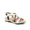 Earth Sterling Arch-Support Cushioned Strappy Women's Flat Sandal - White - 8