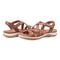 Earth Sterling Arch-Support Cushioned Strappy Women's Flat Sandal - Medium Natural Leather - 7