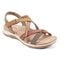 Earth Sterling Arch-Support Cushioned Strappy Women's Flat Sandal - Light Gray - 1