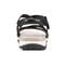 Earth Sterling Arch-Support Cushioned Strappy Women's Flat Sandal - Black Leather - 4