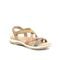 Earth Sterling Arch-Support Cushioned Strappy Women's Flat Sandal - Light Gray - 8
