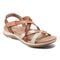 Earth Sterling Arch-Support Cushioned Strappy Women's Flat Sandal - Natural Multi Leather - 2