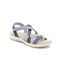 Earth Sterling Arch-Support Cushioned Strappy Women's Flat Sandal - Dark Blue - 8