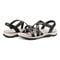 Earth Sterling Arch-Support Cushioned Strappy Women's Flat Sandal - Black Leather - 7