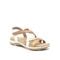Earth Sterling Arch-Support Cushioned Strappy Women's Flat Sandal - Light Natural - 8