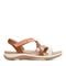 Earth Sterling Arch-Support Cushioned Strappy Women's Flat Sandal - Natural Multi Leather - 1