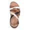 Earth Sterling Arch-Support Cushioned Strappy Women's Flat Sandal - White - 6