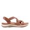 Earth Sterling Arch-Support Cushioned Strappy Women's Flat Sandal - Medium Natural Leather - 1