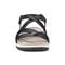 Earth Sterling Arch-Support Cushioned Strappy Women's Flat Sandal - Black Leather - 3
