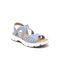 Earth Vernon Strappy Slingback Cushioned Arch Support Women's Casual Flat Sandal - Medium Blue - 1
