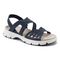 Earth Vernon Strappy Slingback Cushioned Arch Support Women's Casual Flat Sandal - Dark Blue - 2