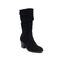 earth Vine Block Heel Almond Toe Casual Boot - Women's Cushioned Boot - Black - 8
