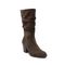 earth Vine Block Heel Almond Toe Casual Boot - Women's Cushioned Boot - Dark Green - 8