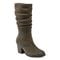 earth Vine Block Heel Almond Toe Casual Boot - Women's Cushioned Boot - Dark Green - 1