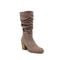 earth Vine Block Heel Almond Toe Casual Boot - Women's Cushioned Boot - Taupe - 8
