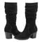 earth Vine Block Heel Almond Toe Casual Boot - Women's Cushioned Boot - Black - 7