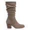 earth Vine Block Heel Almond Toe Casual Boot - Women's Cushioned Boot - Taupe - 2