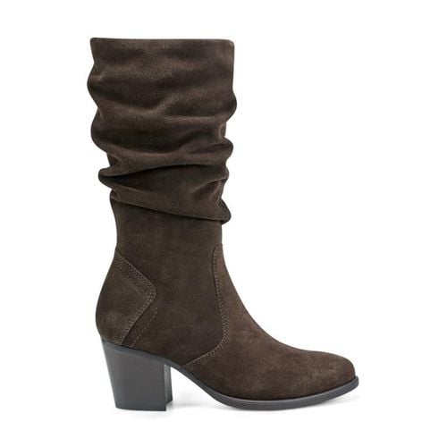earth Vine Block Heel Almond Toe Casual Boot - Women's Cushioned Boot - Dark Brown - 1