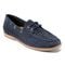 Earth Wishing Almond Toe Slip-on Flat - Cushioned Support Women's Mules & Loafers - Dark Blue - 2