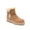Earth Yara Waterproof Suede Lug-Sole Cushioned Support Women's Ankle Boot - Light Brown - 1