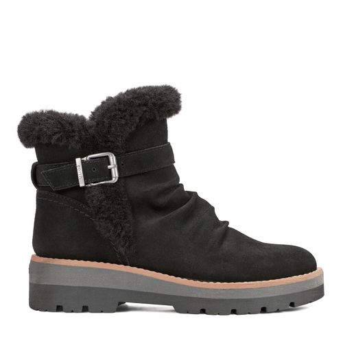 Earth Yara Waterproof Suede Lug-Sole Cushioned Support Women's Ankle Boot - Black Suede - 1