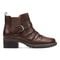 Earth Zane Suede Ruched Booties Cushioned Support Women's Booties - Dark Brown - 2