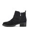 Earth Zane Suede Ruched Booties Cushioned Support Women's Booties - Black Suede - 4