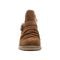 Earth Zane Suede Ruched Booties Cushioned Support Women's Booties - Medium Brown - 3