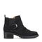 Earth Zane Suede Ruched Booties Cushioned Support Women's Booties - Black Suede - 1