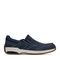 Rockport Waves Cushioned Orthotic-Friendly Men's Casual Slip-On Shoe - Dark Blue Nubuck - 1