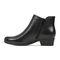 Rockport Carly Side-Zip Cushioned Support Women's Ankle Boot - Black Leather - 6