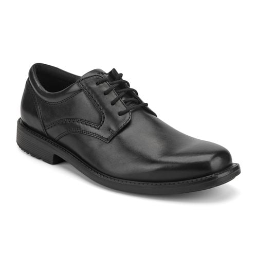 Rockport Style Leader 2 Plain Toe Oxford Cushioned Comfort Men's Dress Shoe - Black Leather - 2