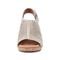 Rockport Women's Briah Perforated Slingback Sandal - Mtl Khaki Lth - 3