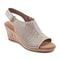 Rockport Women's Briah Perforated Slingback Sandal - Mtl Khaki Lth - 1