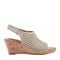 Rockport Women's Briah Perforated Slingback Sandal - Taupe Leather - 1