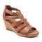 Rockport Women's Briah Gladiator Sandal - Dk Tan Leather - 1