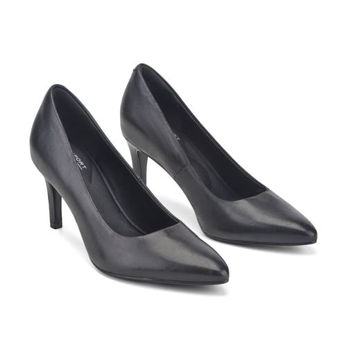 Rockport Juliet Cushioned Arch Support Women's Dress Pump - Black Leather - 2