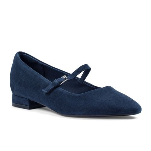 Rockport Taren Cushioned Arch-Support Pointy Toe Women's Mary Jane - Dark Blue Suede - 2