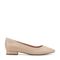 Rockport Tessa Total Motion Cushioned Pointy Women's Ballet Flat - Light Natural Leather - 1