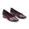 Rockport Women's Tessa Total Motion Pointy Toe Dress Flats - Dark Red Croco Patent - 2