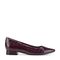 Rockport Women's Tessa Total Motion Pointy Toe Dress Flats - Dark Red Croco Patent - 1