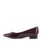 Rockport Women's Tessa Total Motion Pointy Toe Dress Flats - Dark Red Croco Patent - 4