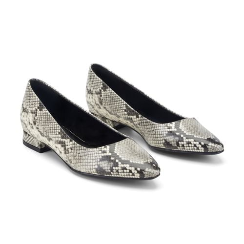 Rockport Women's Tessa Total Motion Pointy Toe Dress Flats - Black Snake Print - 2