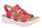 Vionic Sabrina Women's Wedge Sandals | Adjustable Straps & Arch Support - Varsity Red - Angle main