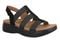 Vionic Sabrina Women's Wedge Sandals | Adjustable Straps & Arch Support - Black - Angle main