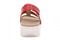 Vionic Sabrina Women's Wedge Sandals | Adjustable Straps & Arch Support - Varsity Red - Back