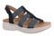 Vionic Sabrina Women's Wedge Sandals | Adjustable Straps & Arch Support - Navy Blazer - Angle main